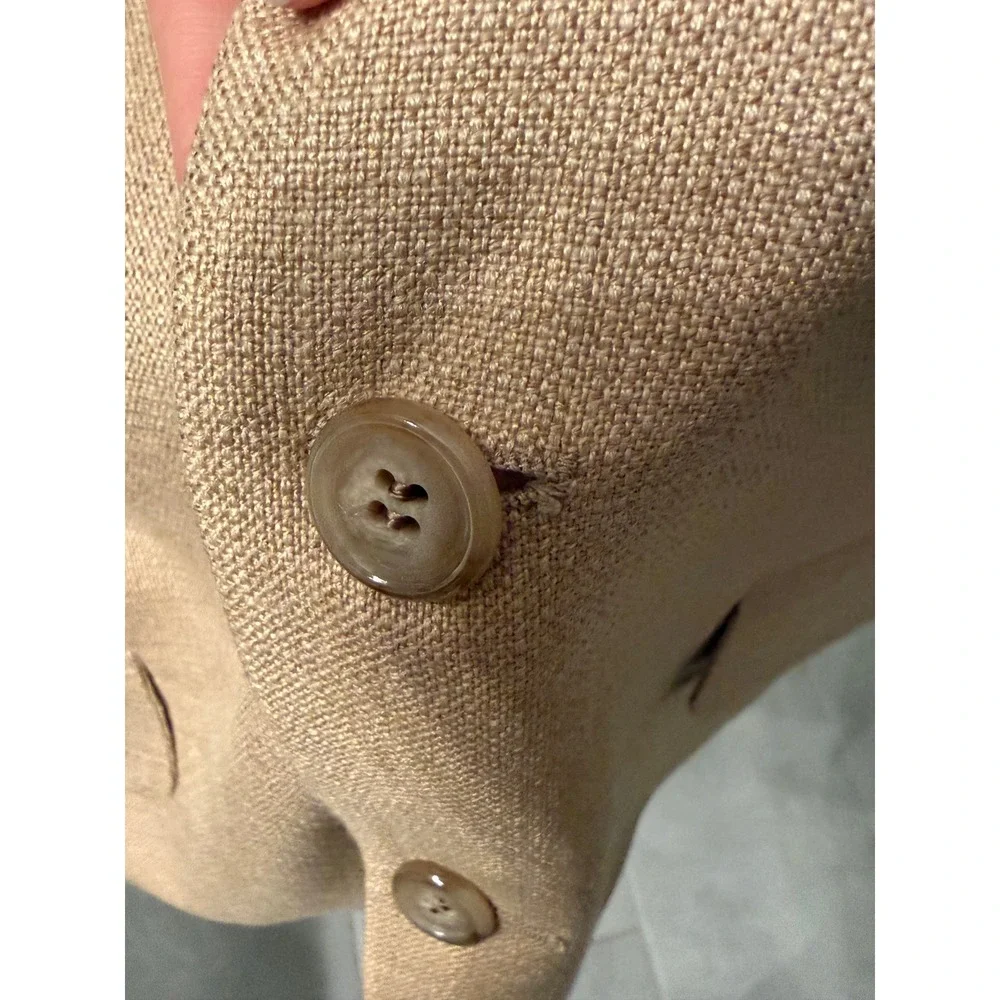 Brooks Brothers Mens Tan Beige Hopsack Two Button Blazer Sport Coat Jacket